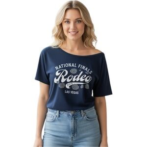 PRORODEO PRCA Las Vegas XL Navy Blue Women’s National Finals Rodeo 2019 T-Shirt